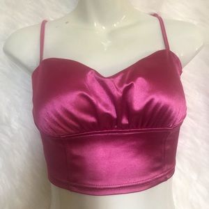 FOREVER 21 Barbiecore Barbie Metallic Pink Cami Top - Size XS